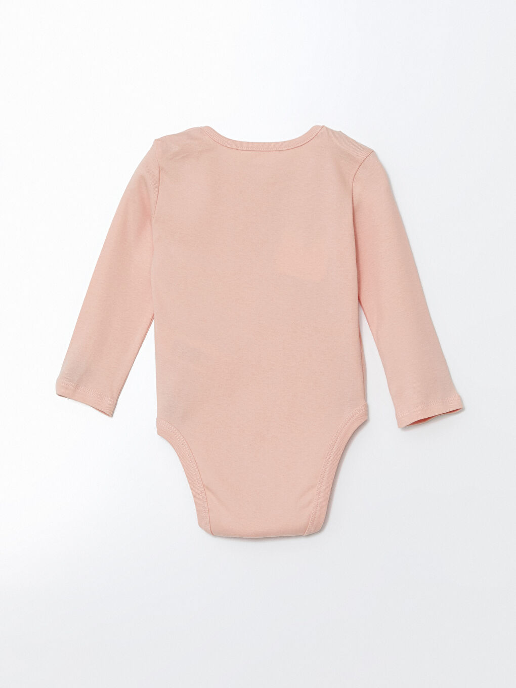 LCW baby Pembe Bisiklet Yaka Kız Bebek Çıtçıtlı Body 2'li - 3