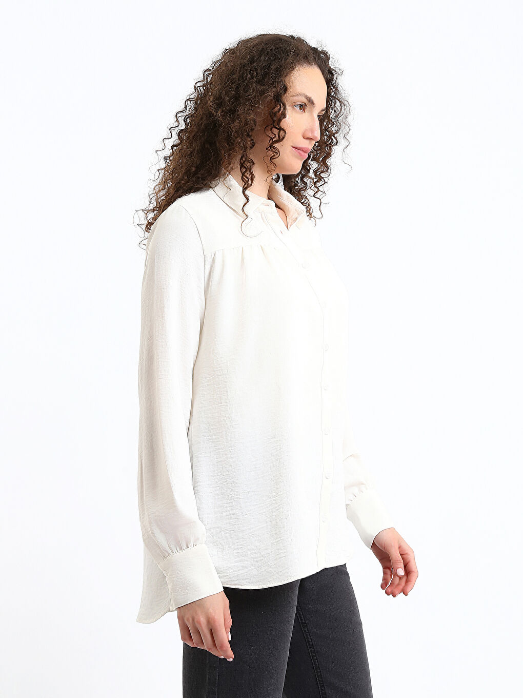 Plain Oversize Women's Shirt Tunic-3