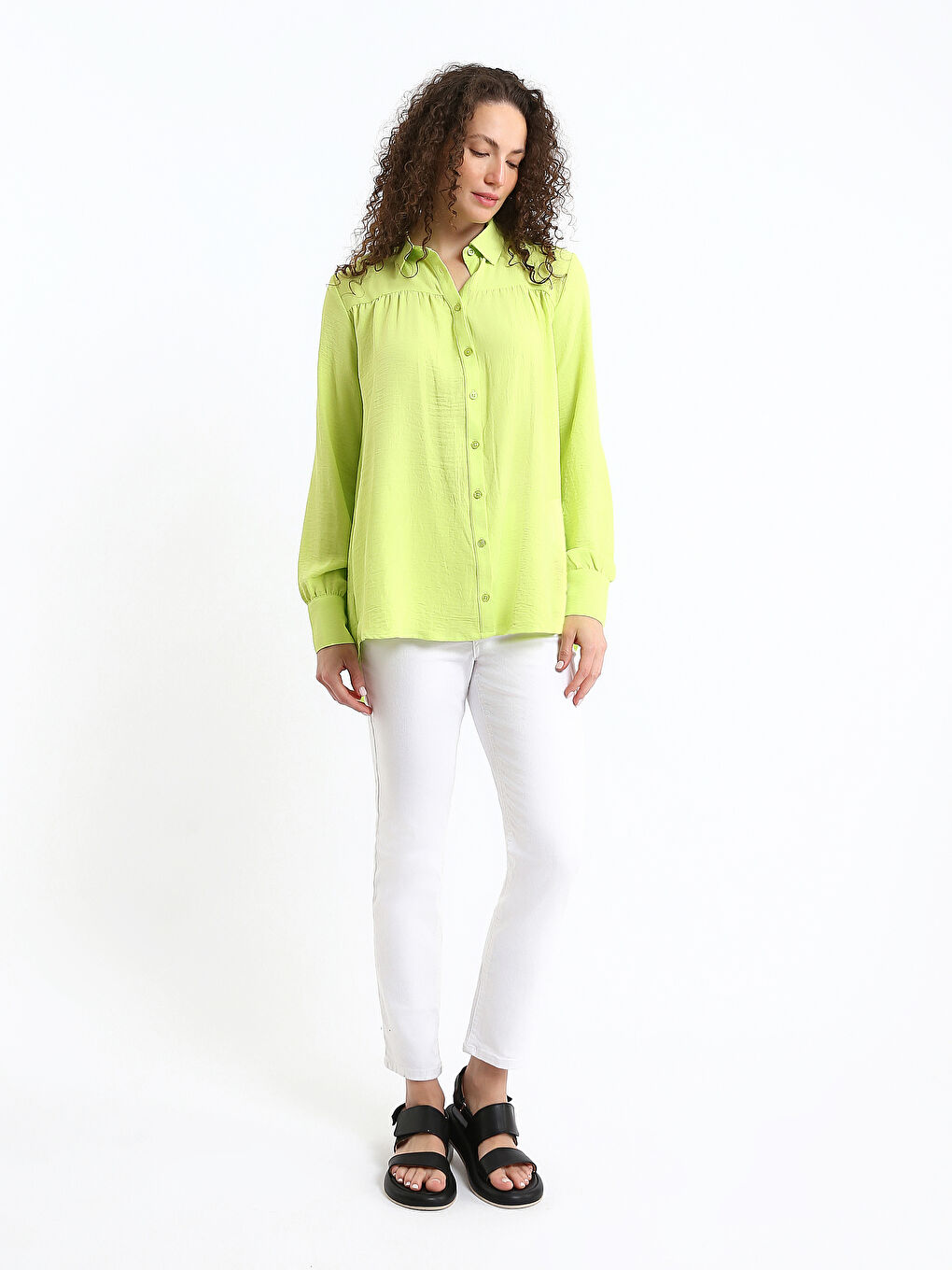 Plain Oversize Women's Shirt Tunic-1