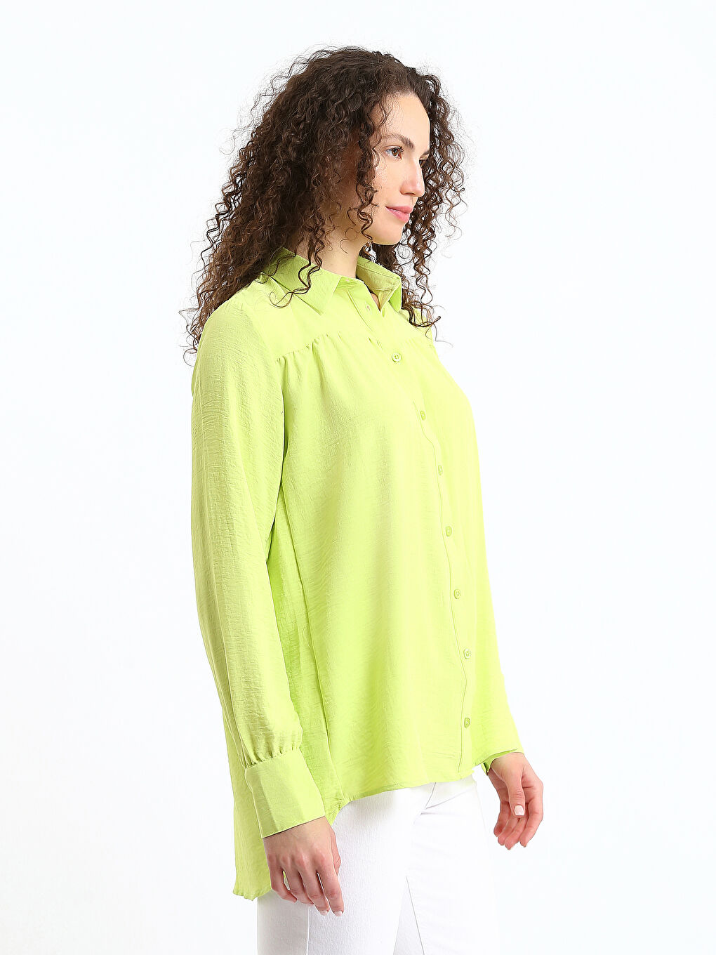 Plain Oversize Women's Shirt Tunic-3