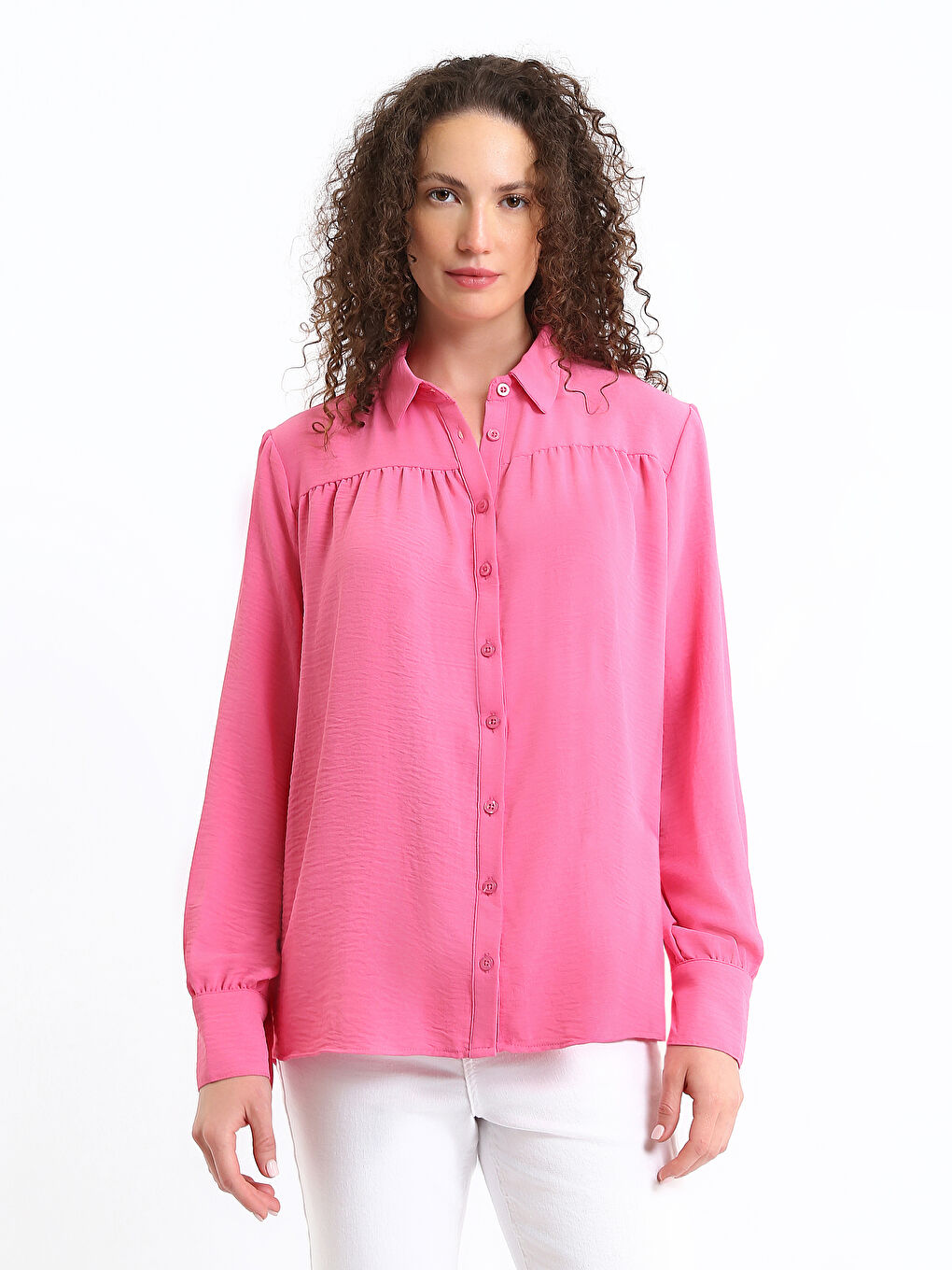 Plain Oversize Women's Shirt Tunic