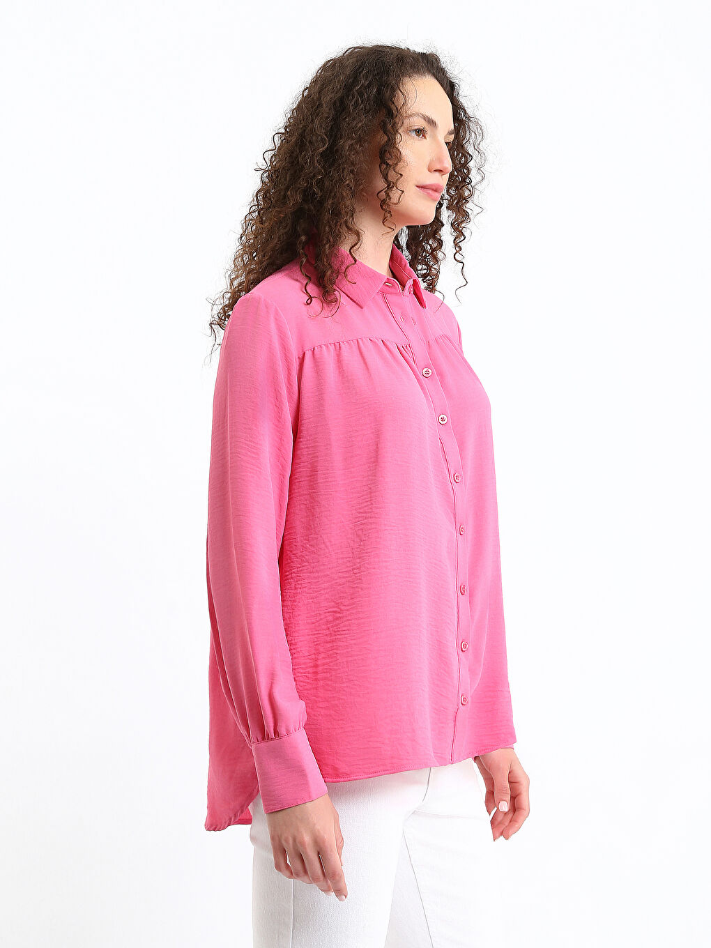 Plain Oversize Women's Shirt Tunic-3