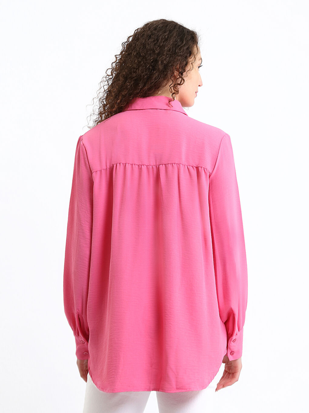 Plain Oversize Women's Shirt Tunic-4
