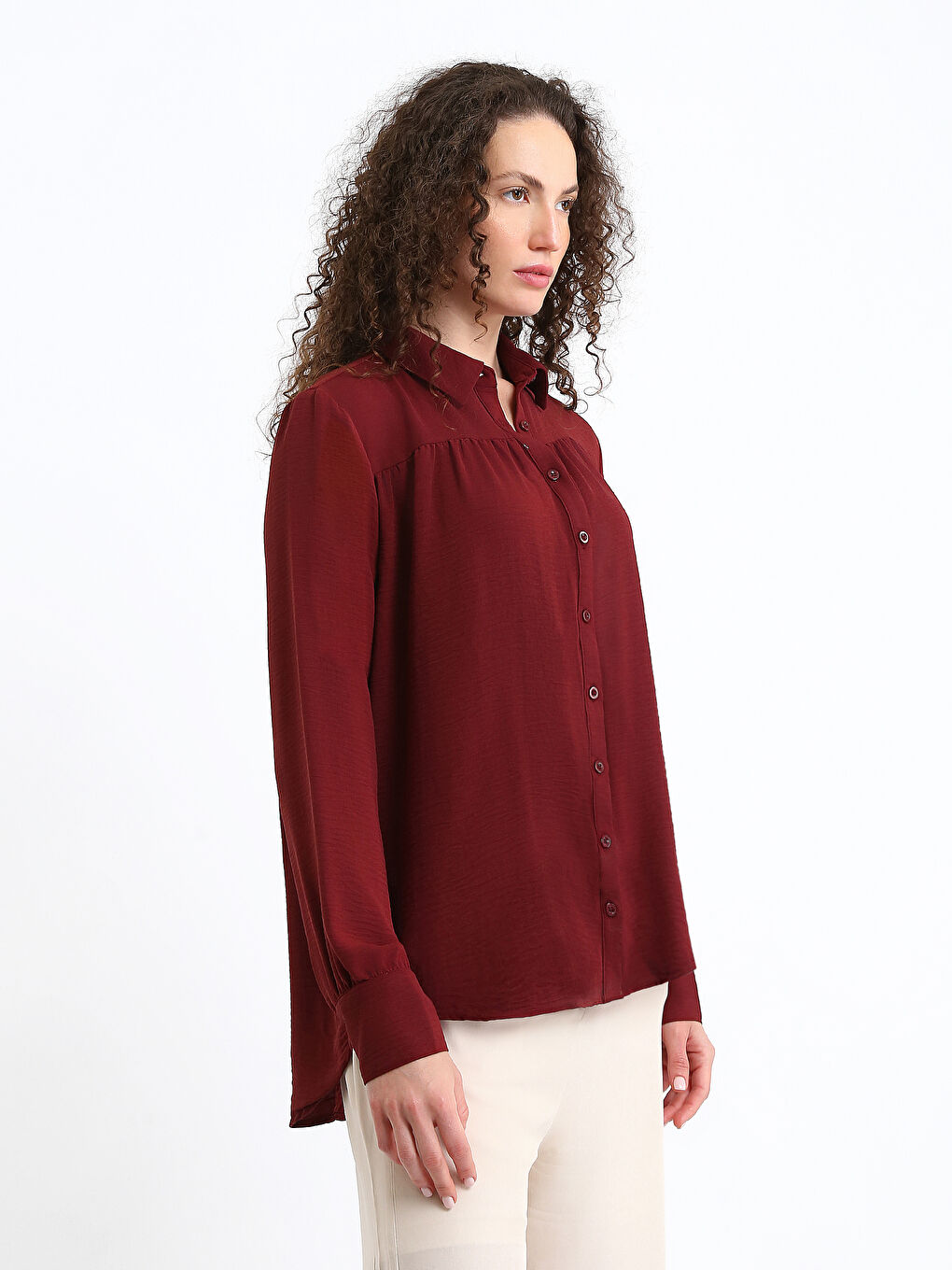 Plain Oversize Women's Shirt-3