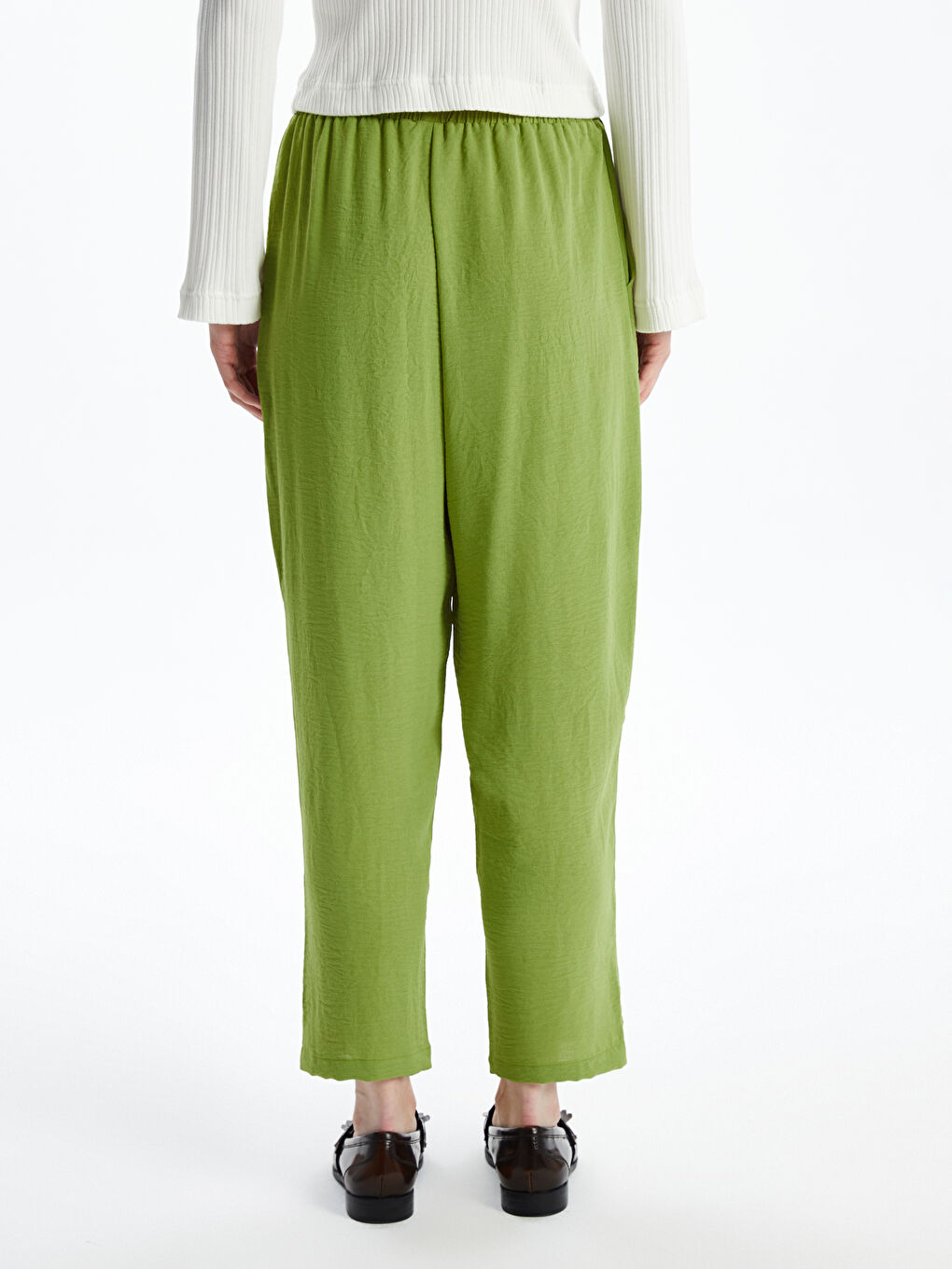 Elastic Waist Wide Leg Women's Trousers -W4GG93Z8-GDL