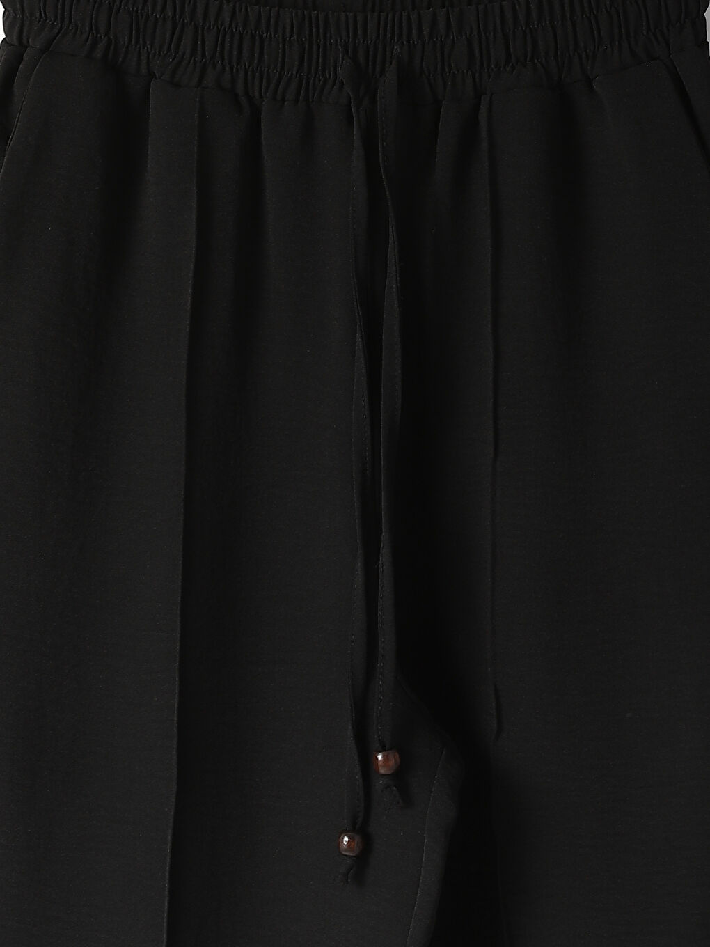 Elastic Waist Wide Leg Women's Trousers-2