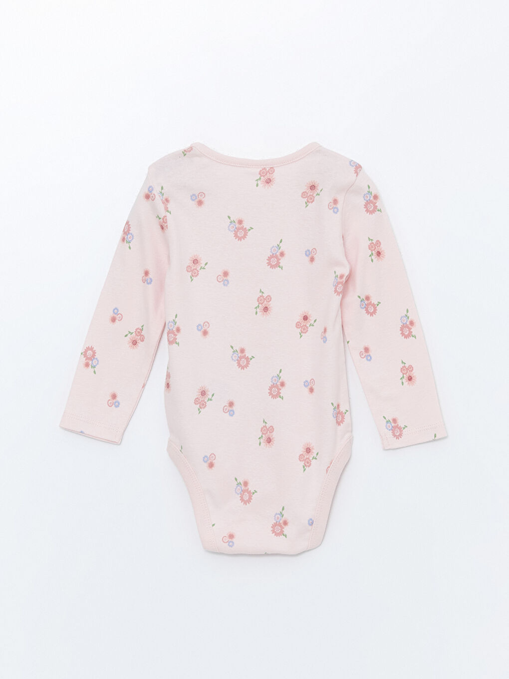 Crew Neck Baby Girl Snap Snap Bodysuit 2 Pack-3