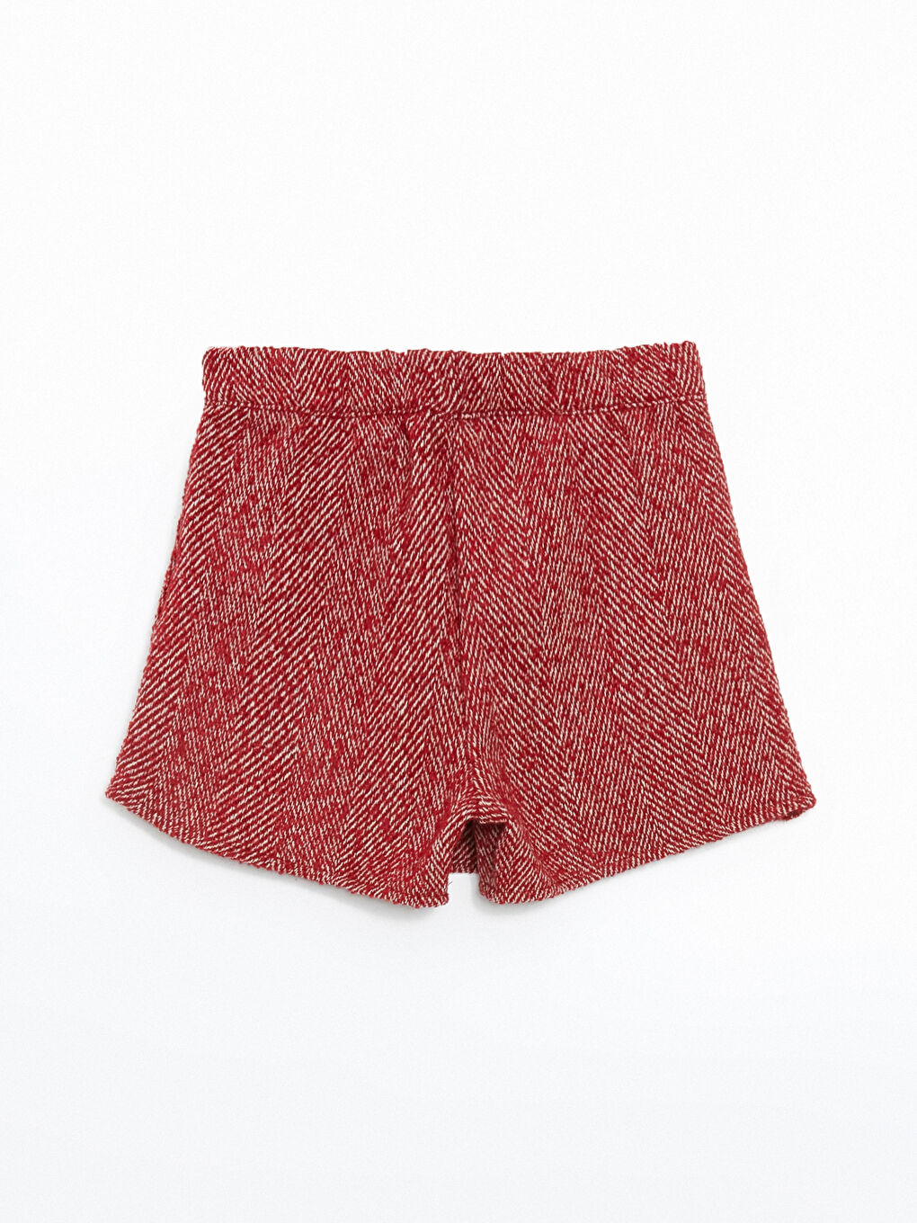 Ekru Beli Lastikli Kız Çocuk Şort Etek-1