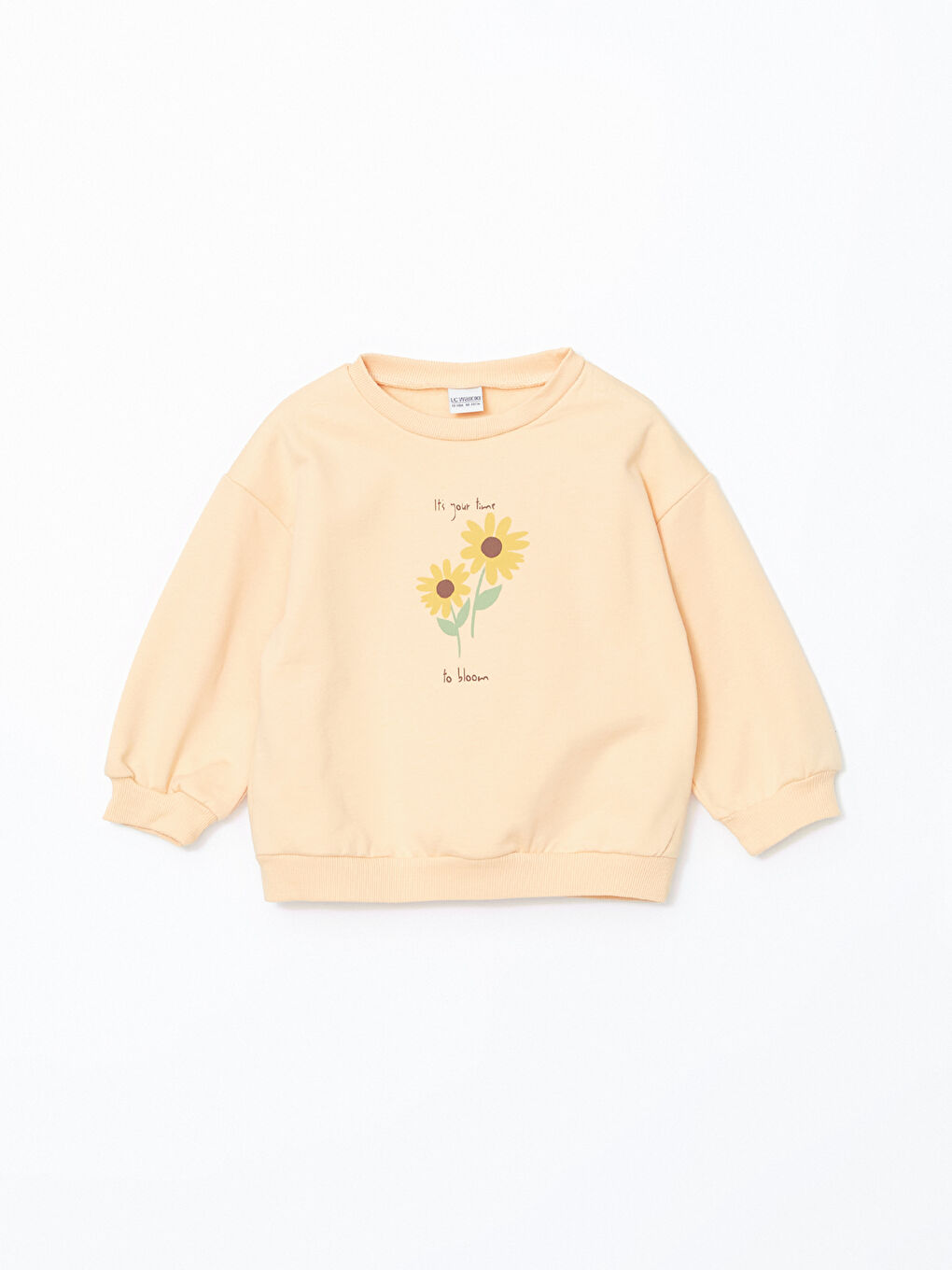 LCW Kids سويت شيرت بناتي ياقة دائرية مطبوع - مجموعة من 2 -W4GJ22Z1-FXR