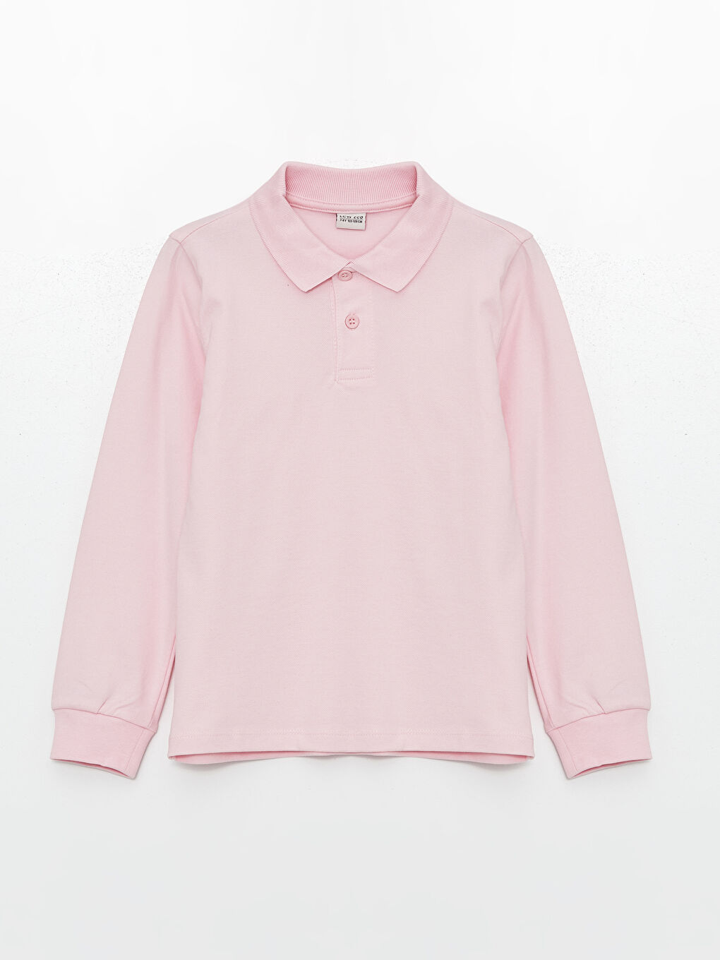 Polo Neck Basic Long Sleeve Girls' T-Shirt