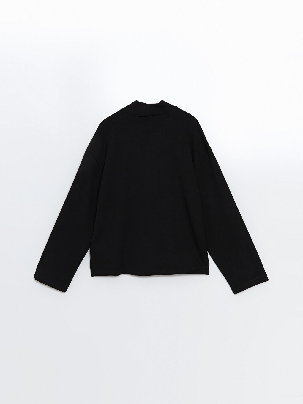 LCW Vision Yeni Siyah Dik Yaka Oversize Kadın Sweatshirt - 5