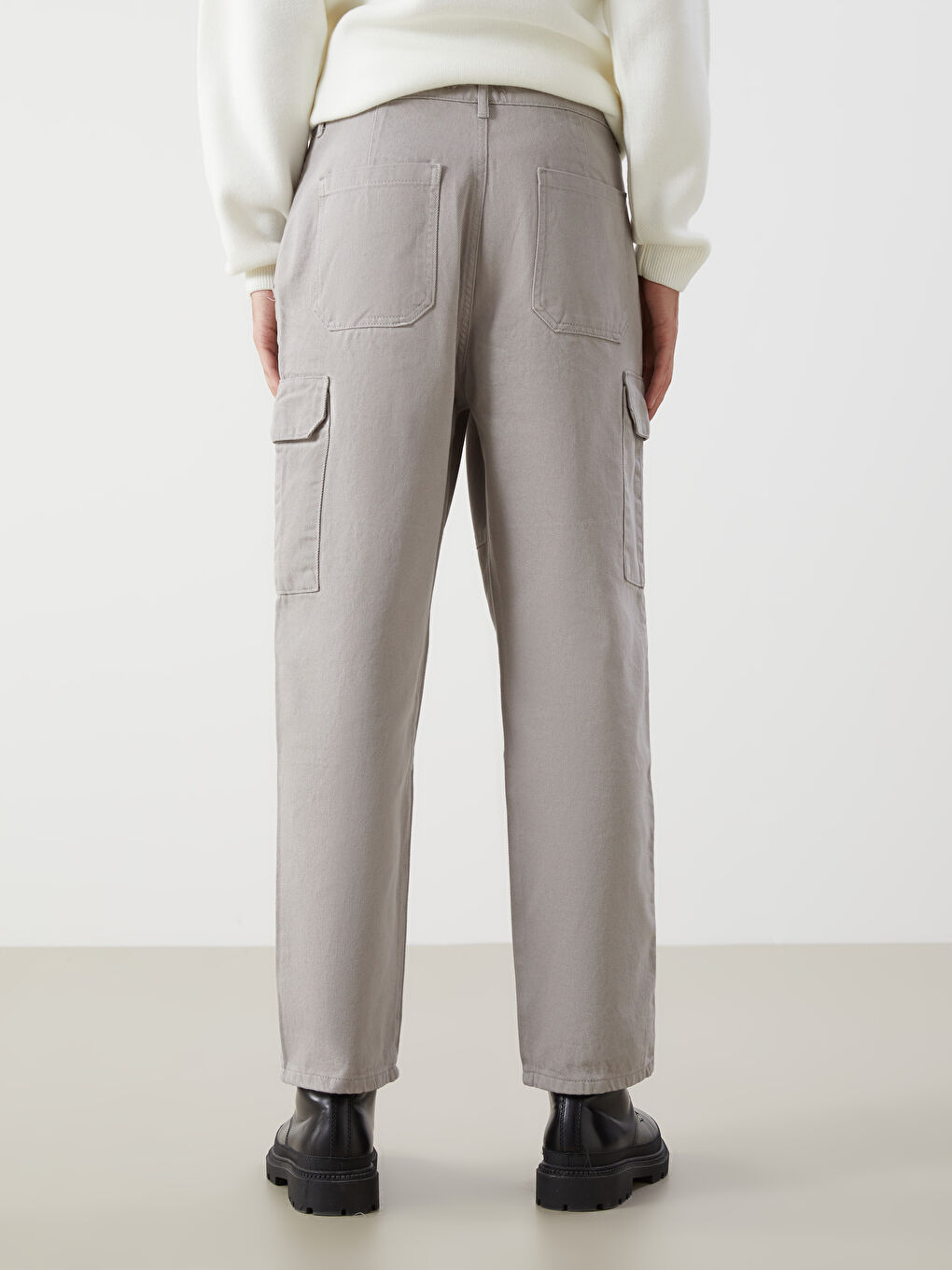 Comfortable Fit Gabardine Men's Cargo Pants -W4GJ61Z8-V1G