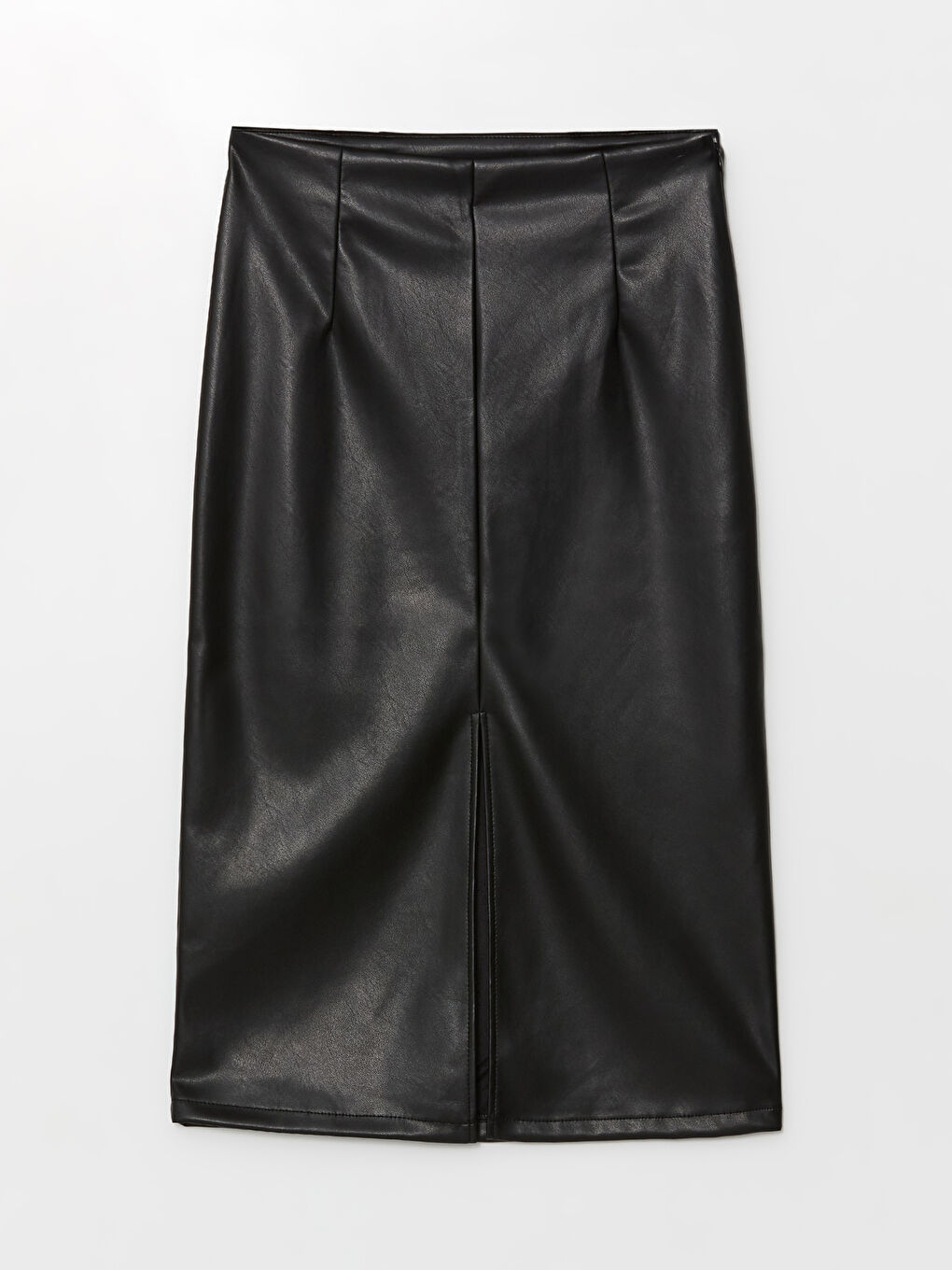 LCWAIKIKI Classic Zippered Waist Faux Leather Women's Skirt -W4GJ86Z8-CVL
