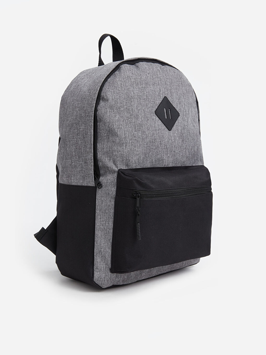 Plain Zippered Men's Backpack-2