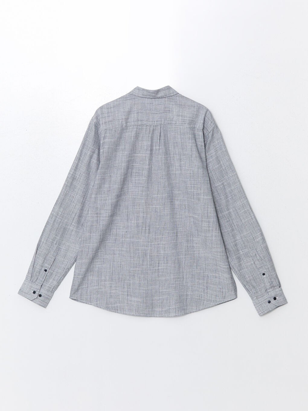 Regular Fit Long Sleeve Dobby Fabric Men's Shirt-5