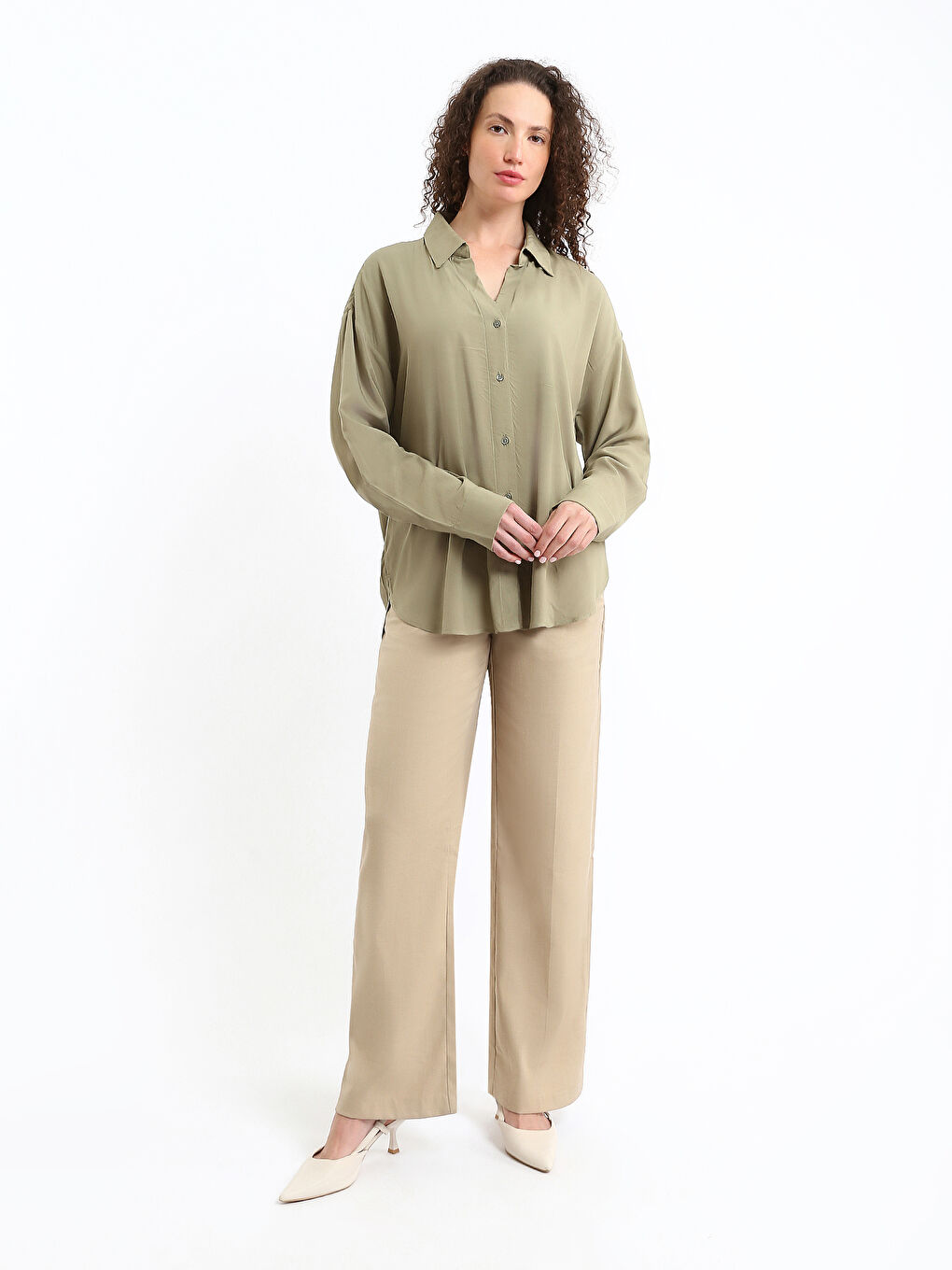 Oversize Poplin Women's Shirt-1