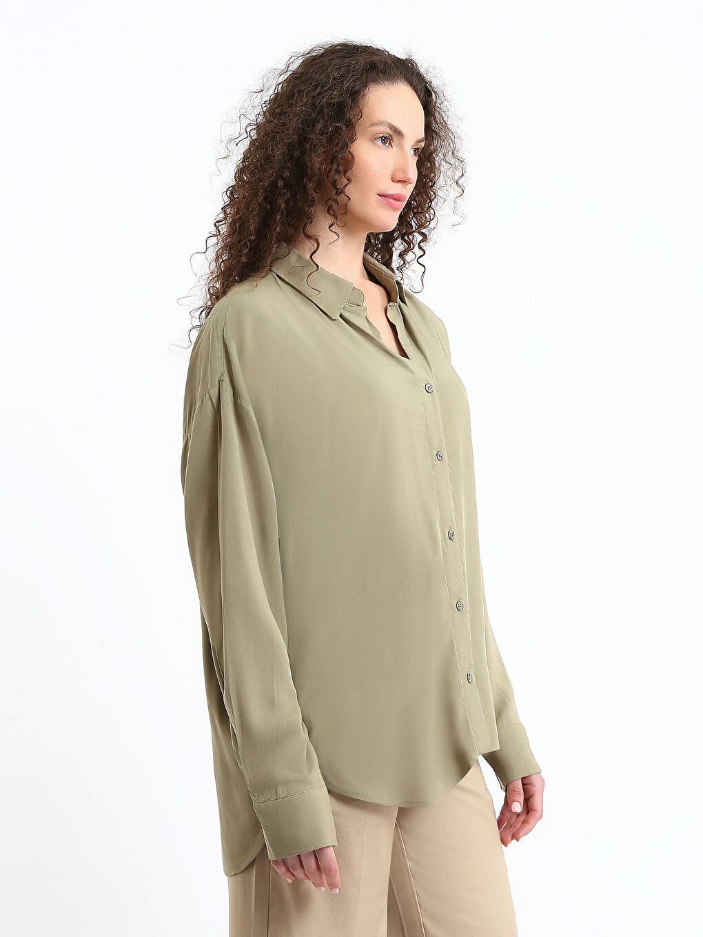 Oversize Poplin Women's Shirt-3
