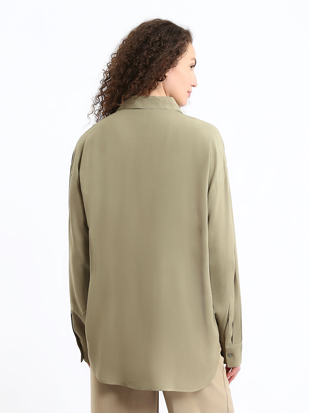 Oversize Poplin Women's Shirt-4