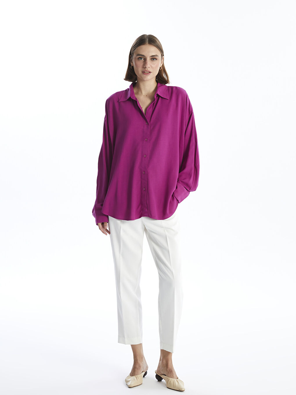 Oversize Poplin Women's Shirt-1