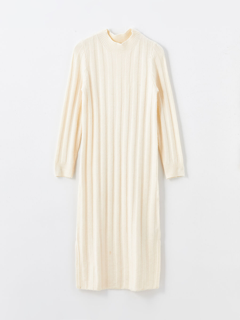 LCWAIKIKI Classic Crew Neck Plain Long Sleeve Women's Knitwear Dress -W4GK67Z8-R9J