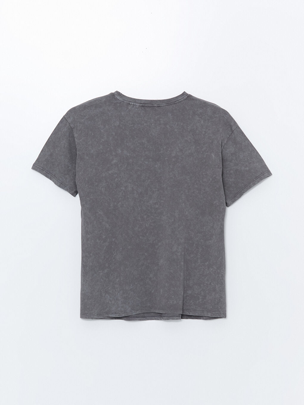 Gri Bisiklet Yaka Bugs Bunny Baskılı Kadın Tişört-7