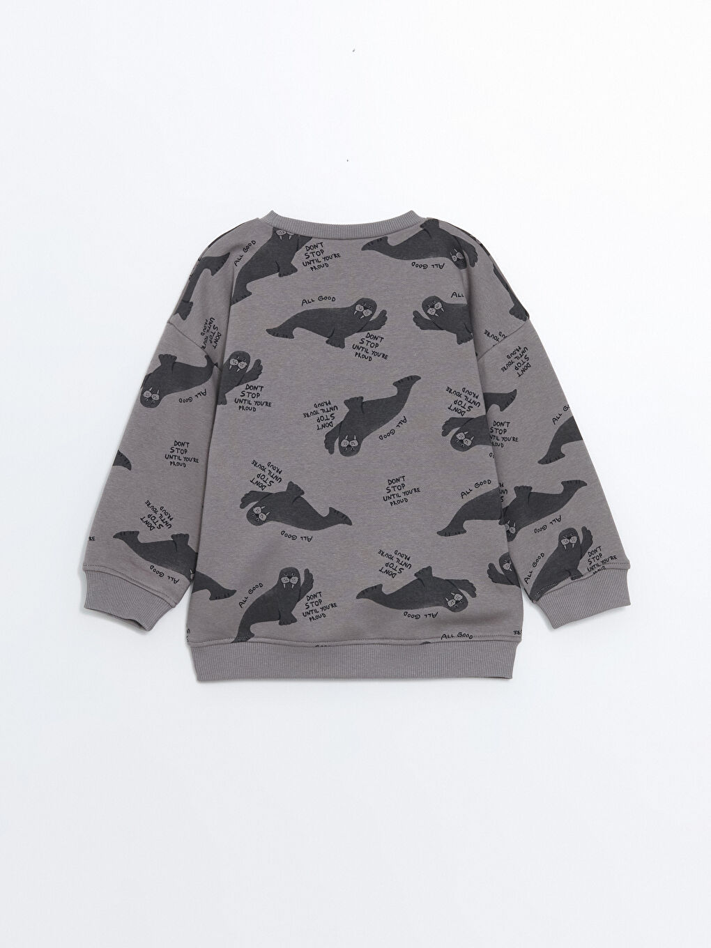LCW Kids Crew Neck Printed Thick Boys' Sweatshirt -W4GL73Z1-LRW