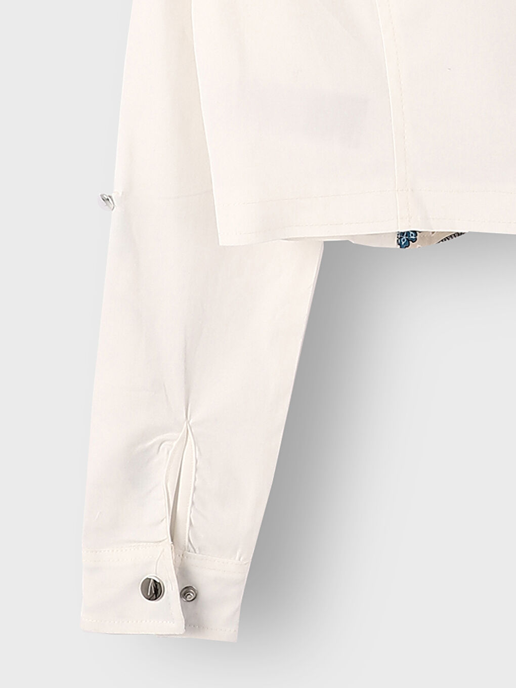 Collared Neck Women's Denim Jacket-3