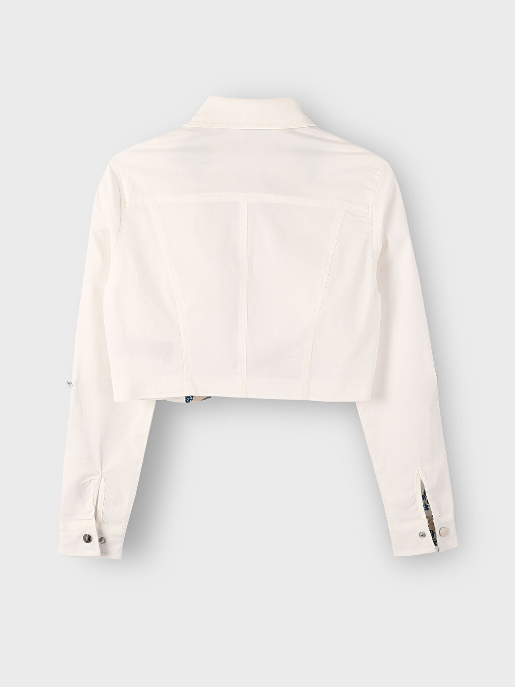 Collared Neck Women's Denim Jacket-1