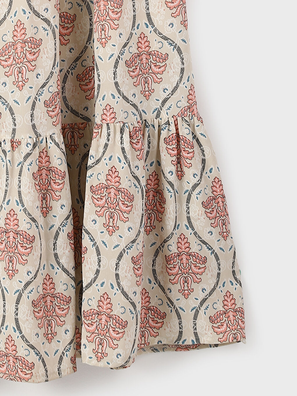 فستان منقوش بياقة مربعة للسيدات-3