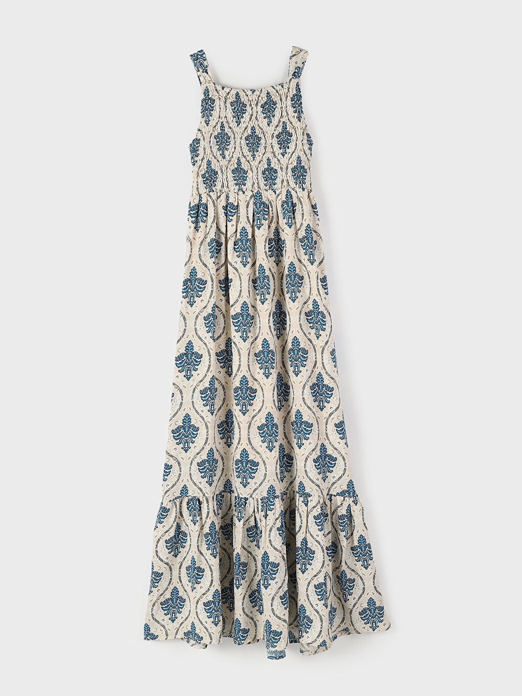 Әйелдерге арналған шаршы жағалы өрнекті көйлек-2