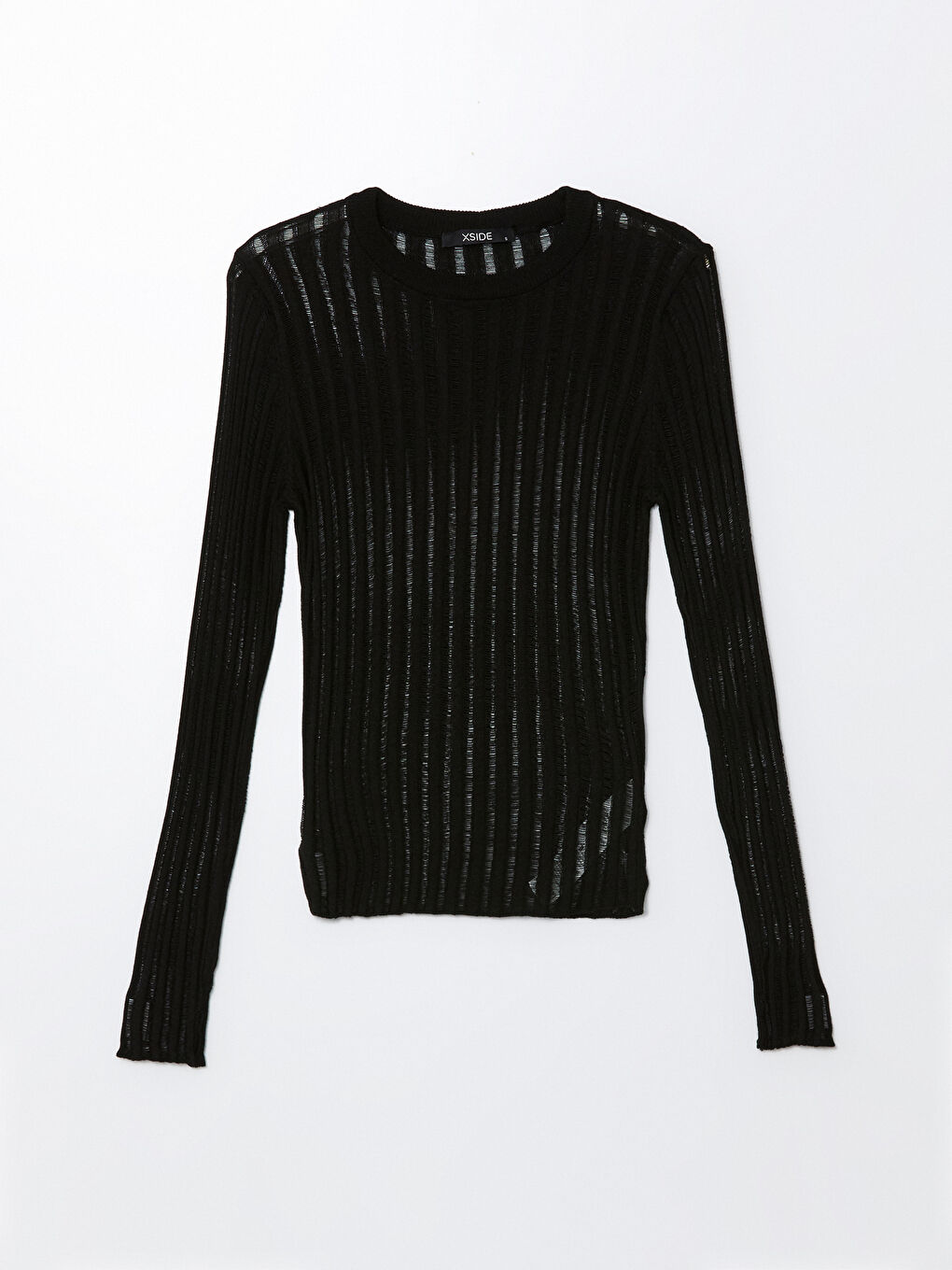 XSIDE Crew Neck Hole-Knitted Women's Knitwear Sweater -W4GO90Z8-CVL