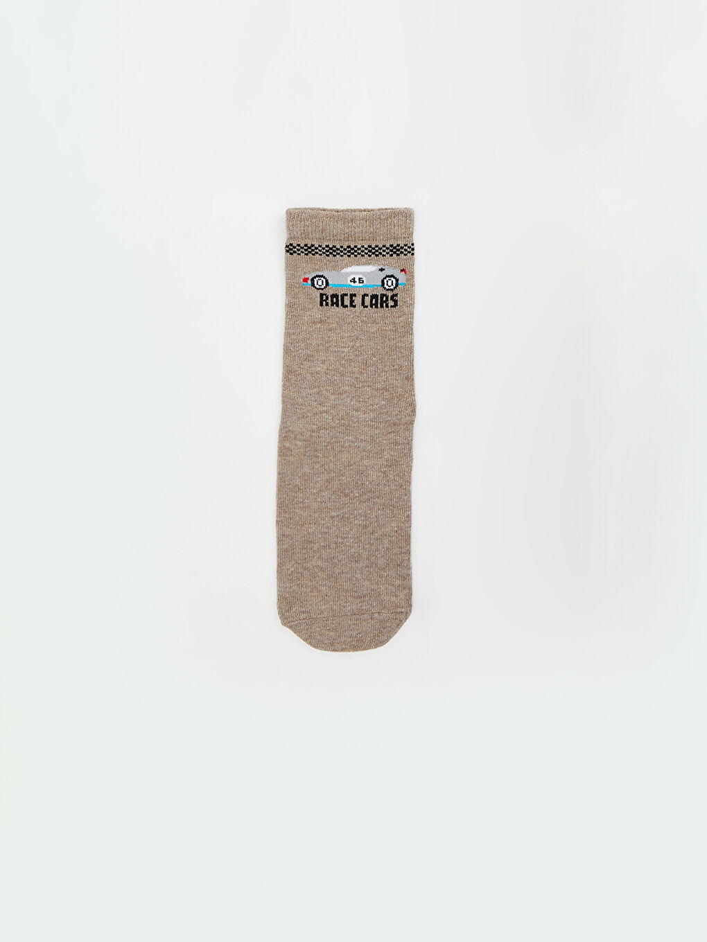 Kahverengi Desenli Erkek Çocuk Soket Çorap