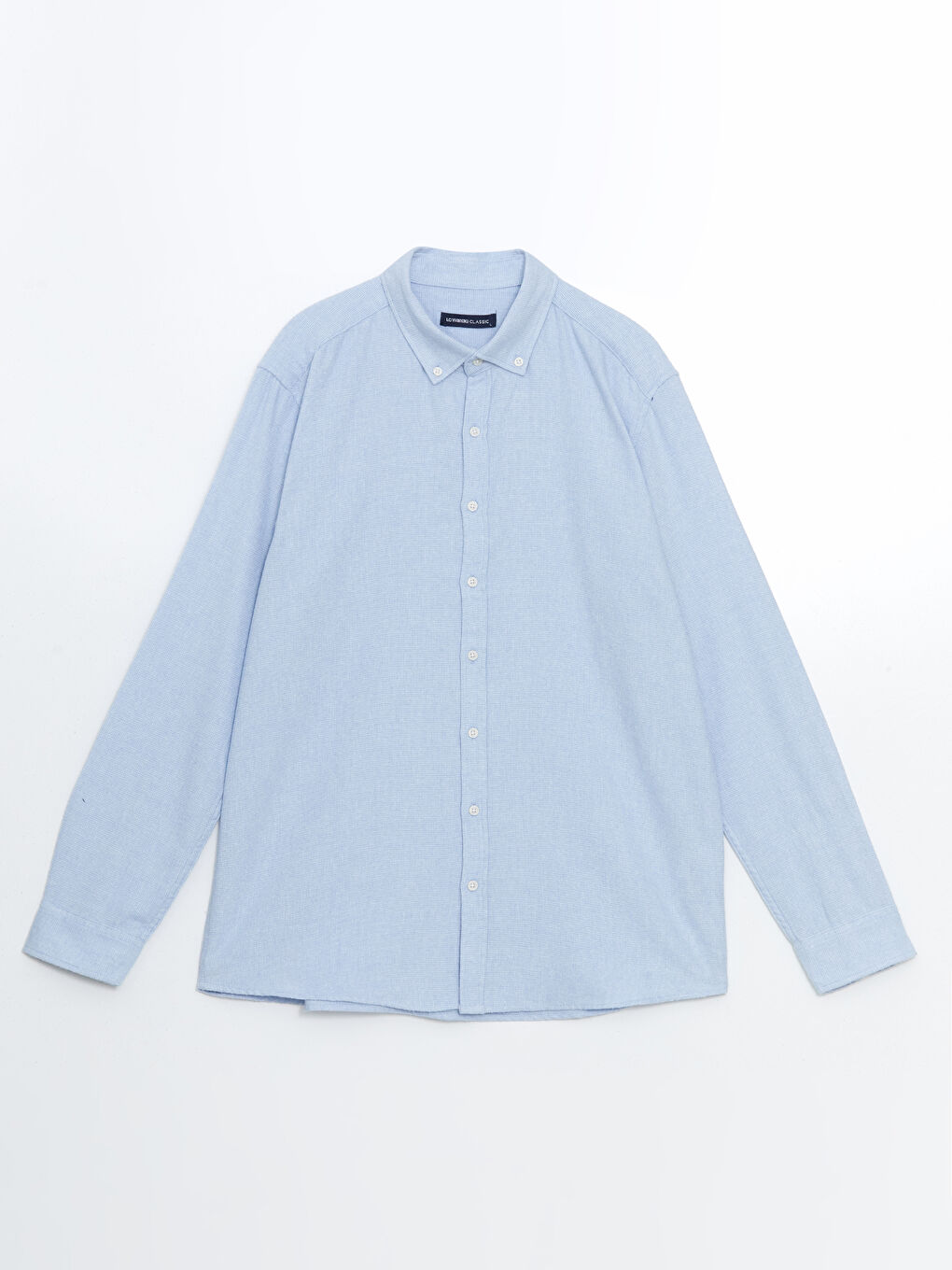 قميص للرجال بأكمام طويلة بقماش دوبي بقصة نحيفة-4