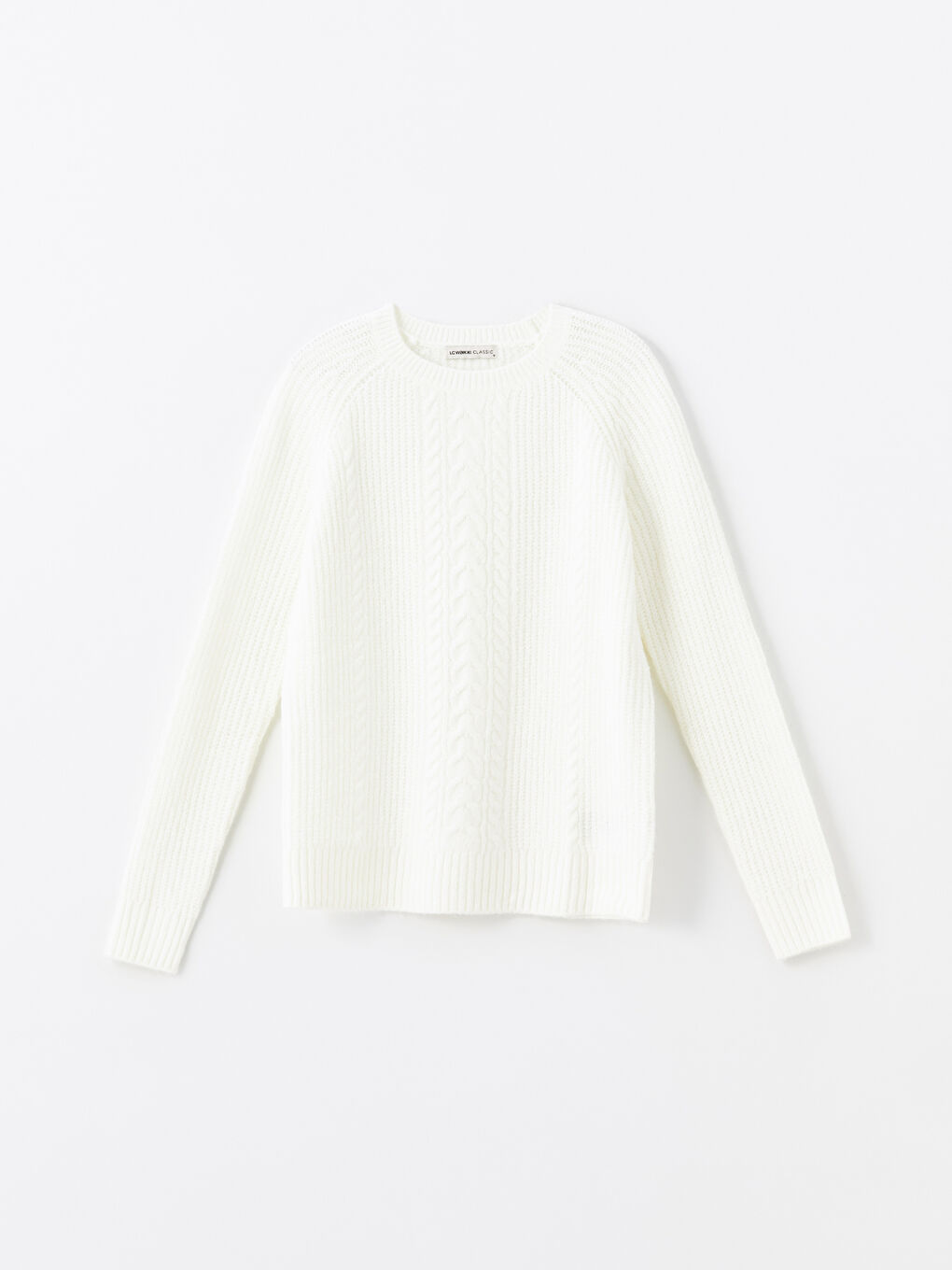LCWAIKIKI Basic Crew Neck Self-Patterned Women's Knitwear Sweater -W4GS81Z8-R9J