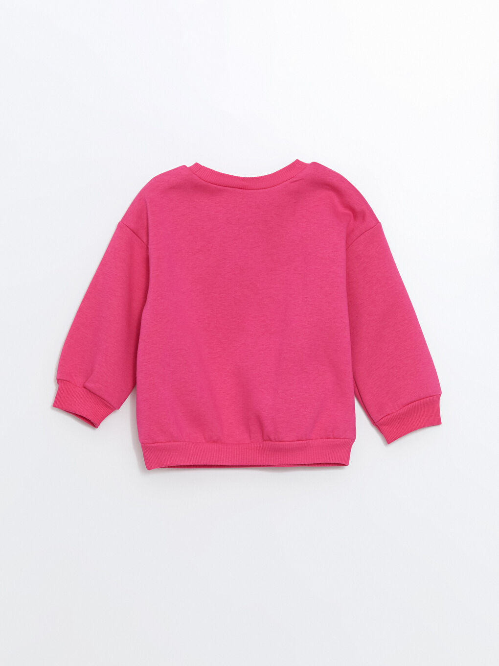 LCW Kids Fuşya Bisiklet Yaka Desenli Kalın Kız Çocuk Sweatshirt - 2