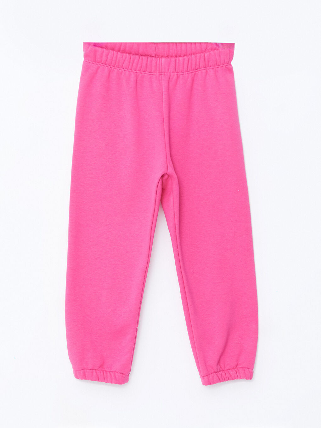 Fuşya Beli Lastikli Basic Kız Çocuk Jogger Eşofman Alt
