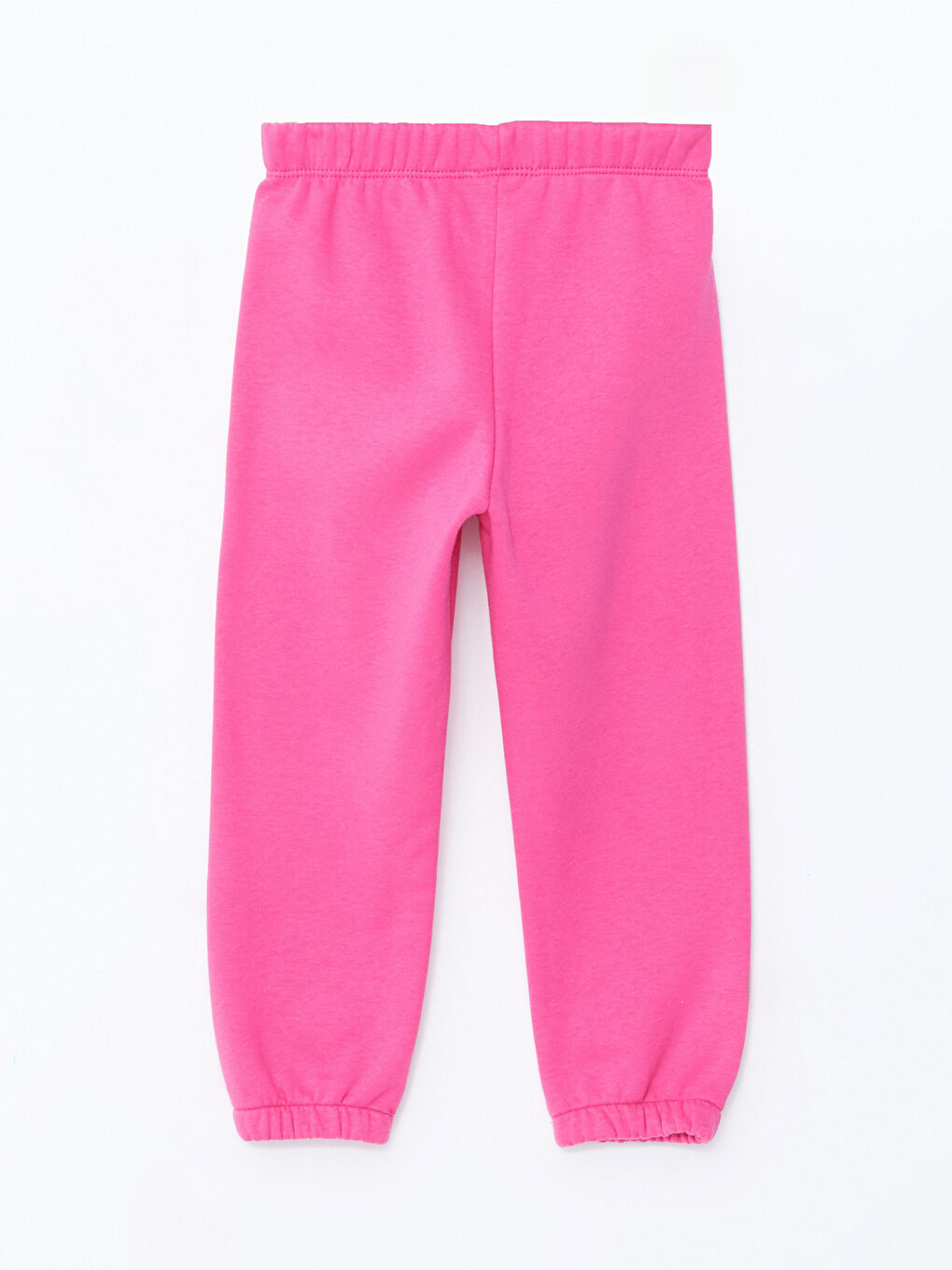 Fuşya Beli Lastikli Basic Kız Çocuk Jogger Eşofman Alt-1