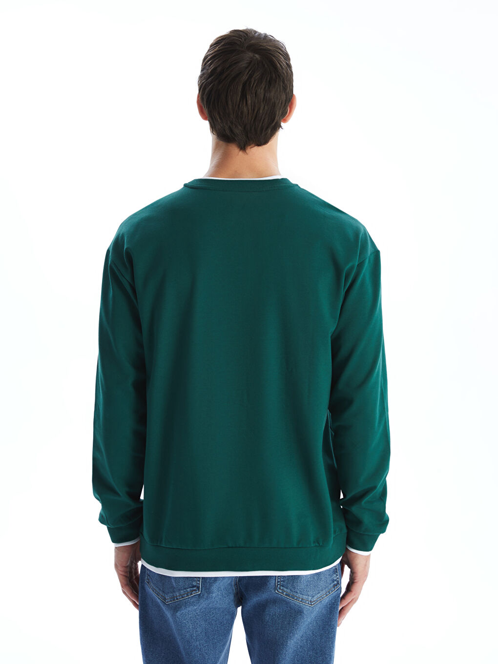 Crew Neck Long Sleeve Printed Men's Sweatshirt-3