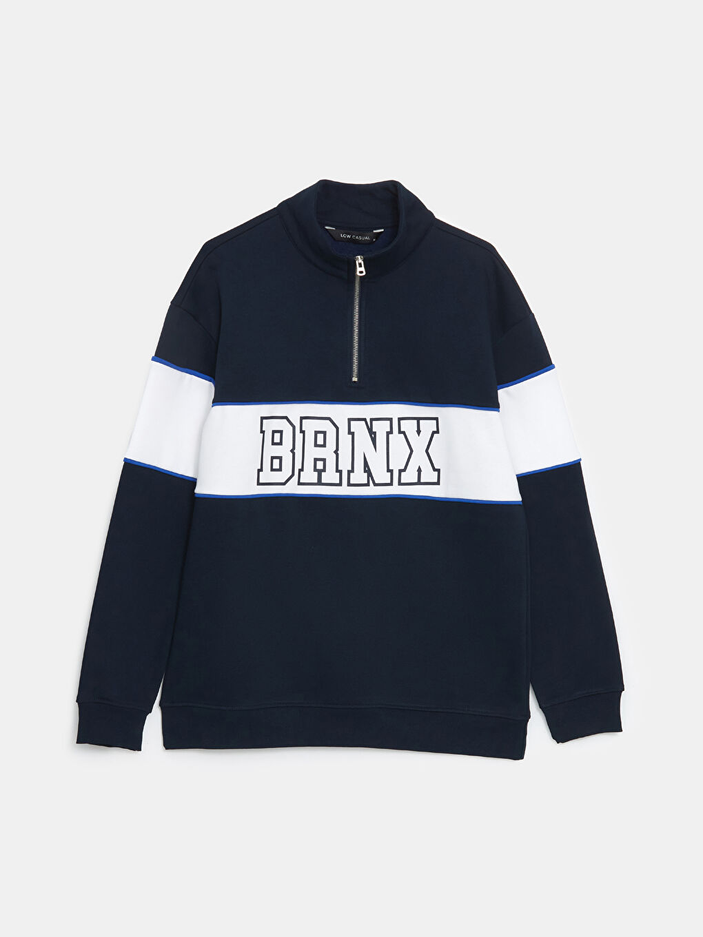 Funnel Neck Long Sleeve Printed Men's Sweatshirt-4