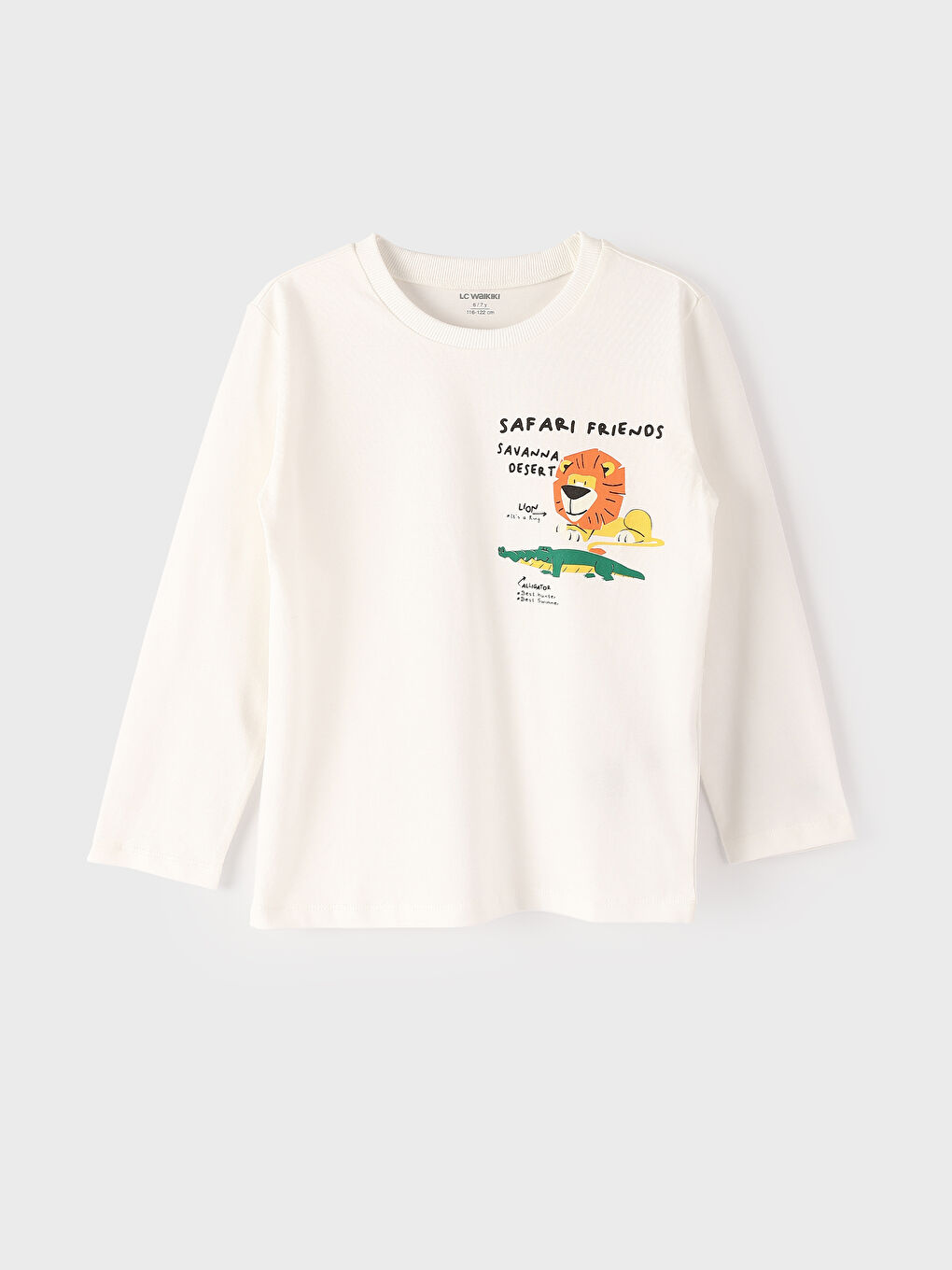 Crew Neck Long Sleeve Printed Baby Boys' T-Shirt