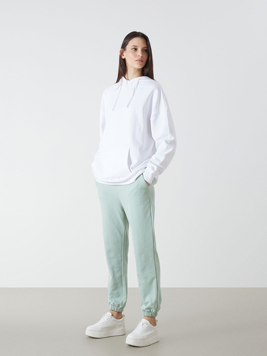 LCW Vision Elasticated Waist Women's Jogger Sweatpants -W4GT73Z8-FKS