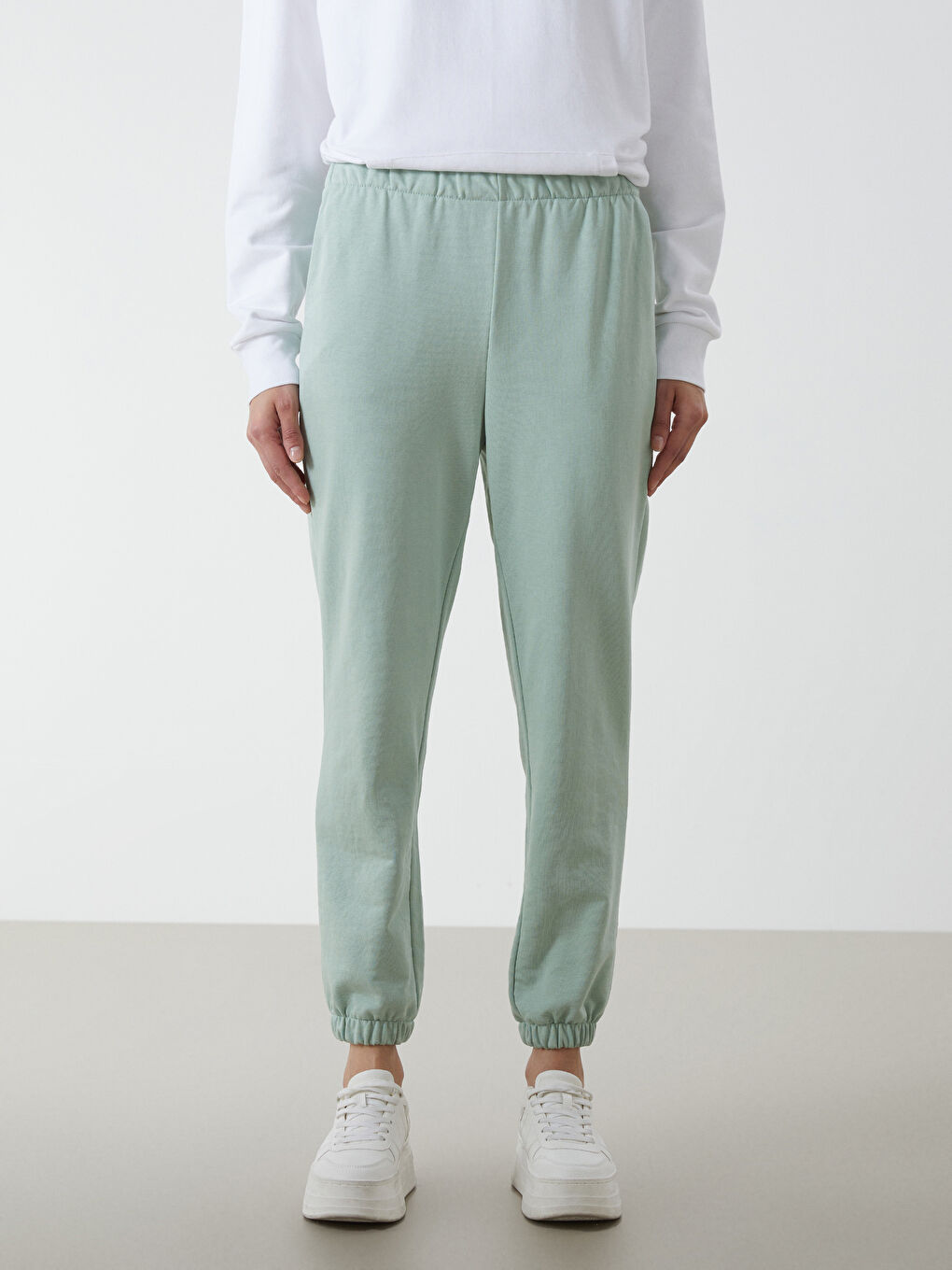 LCW Vision Elasticated Waist Women's Jogger Sweatpants -W4GT73Z8-FKS