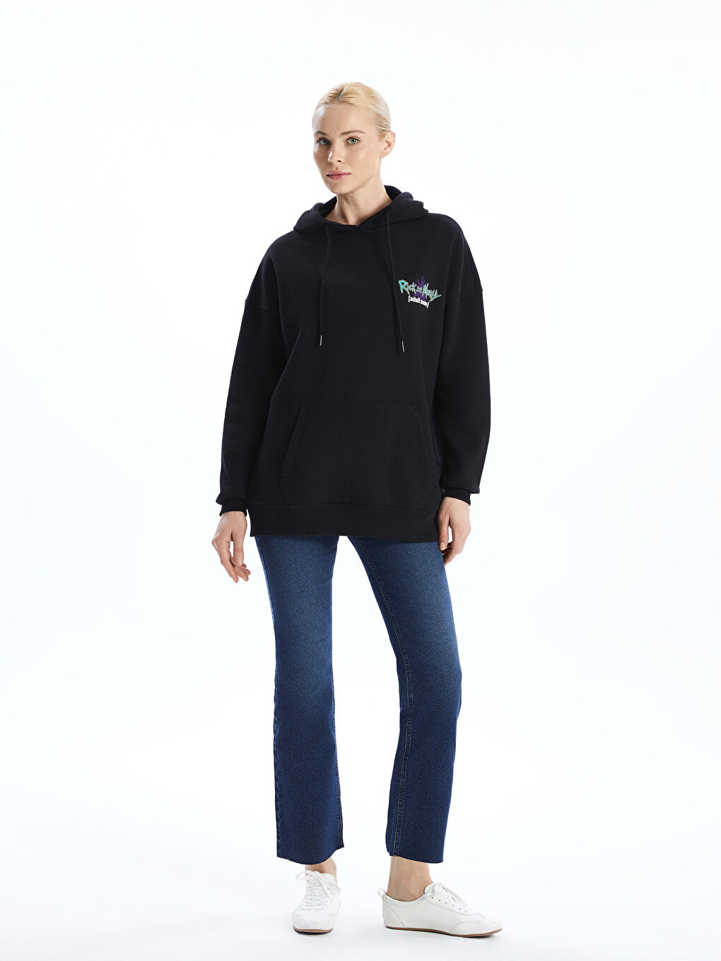 هودي تخين مطبوع أوفراسايز للسيدات Rick and Morty-2