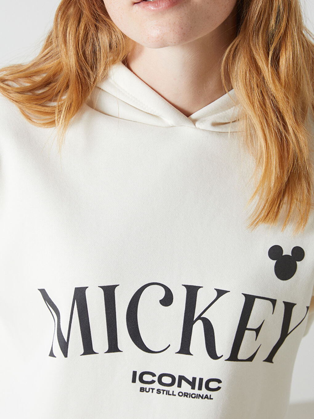 LCW Vision Hooded Mickey Mouse Printed Women's Sweatshirt -W4GU07Z8-FEW