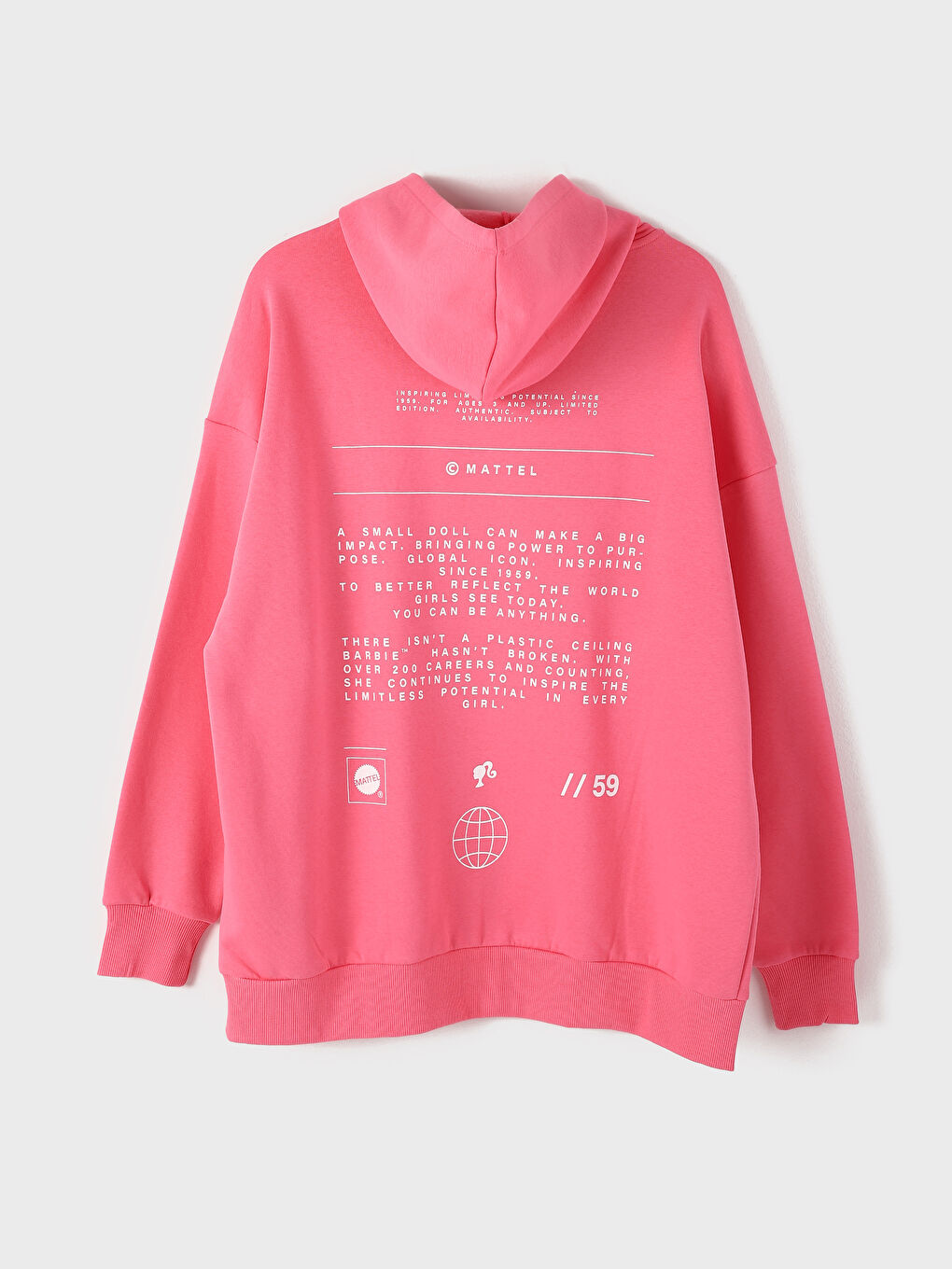 LC Waikiki Barbie Printed Hooded Women's Sweatshirt -W4GU10Z8-VG6
