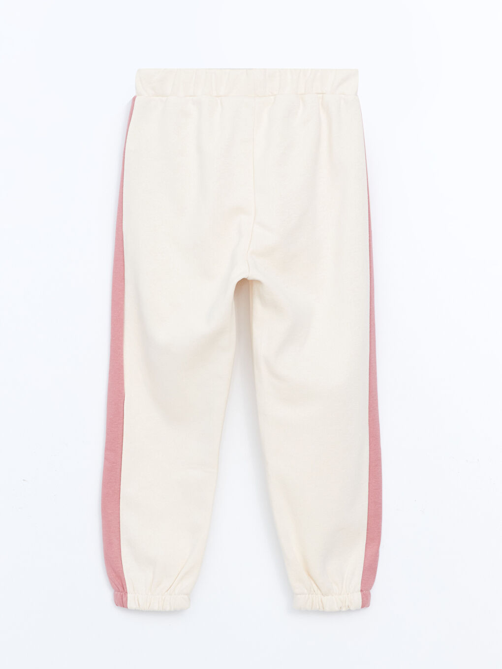 Ekru Beli Lastikli Minnie Mouse Baskılı Kız Çocuk Jogger Eşofman Altı-1