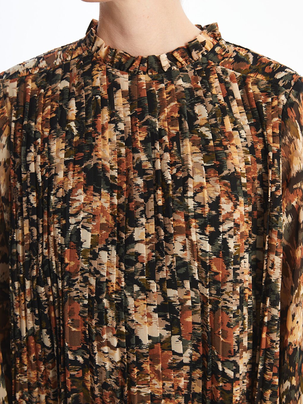 LC Waikiki Funnel Neck Patterned Women's Dress -W4GU80Z8-F9C