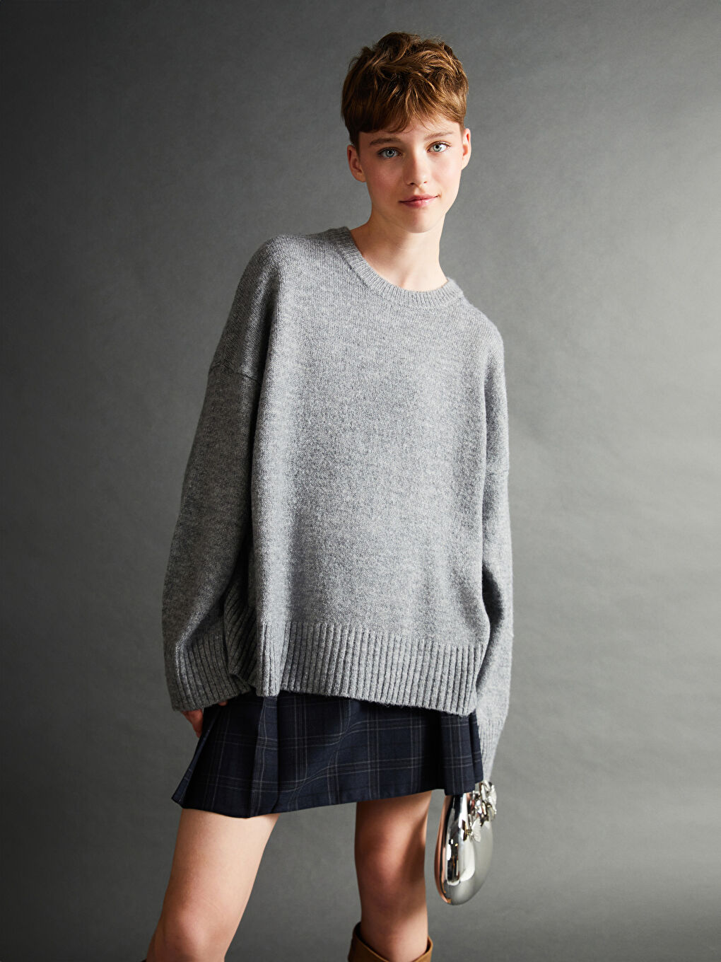Crew Neck Women's Knitwear Sweater