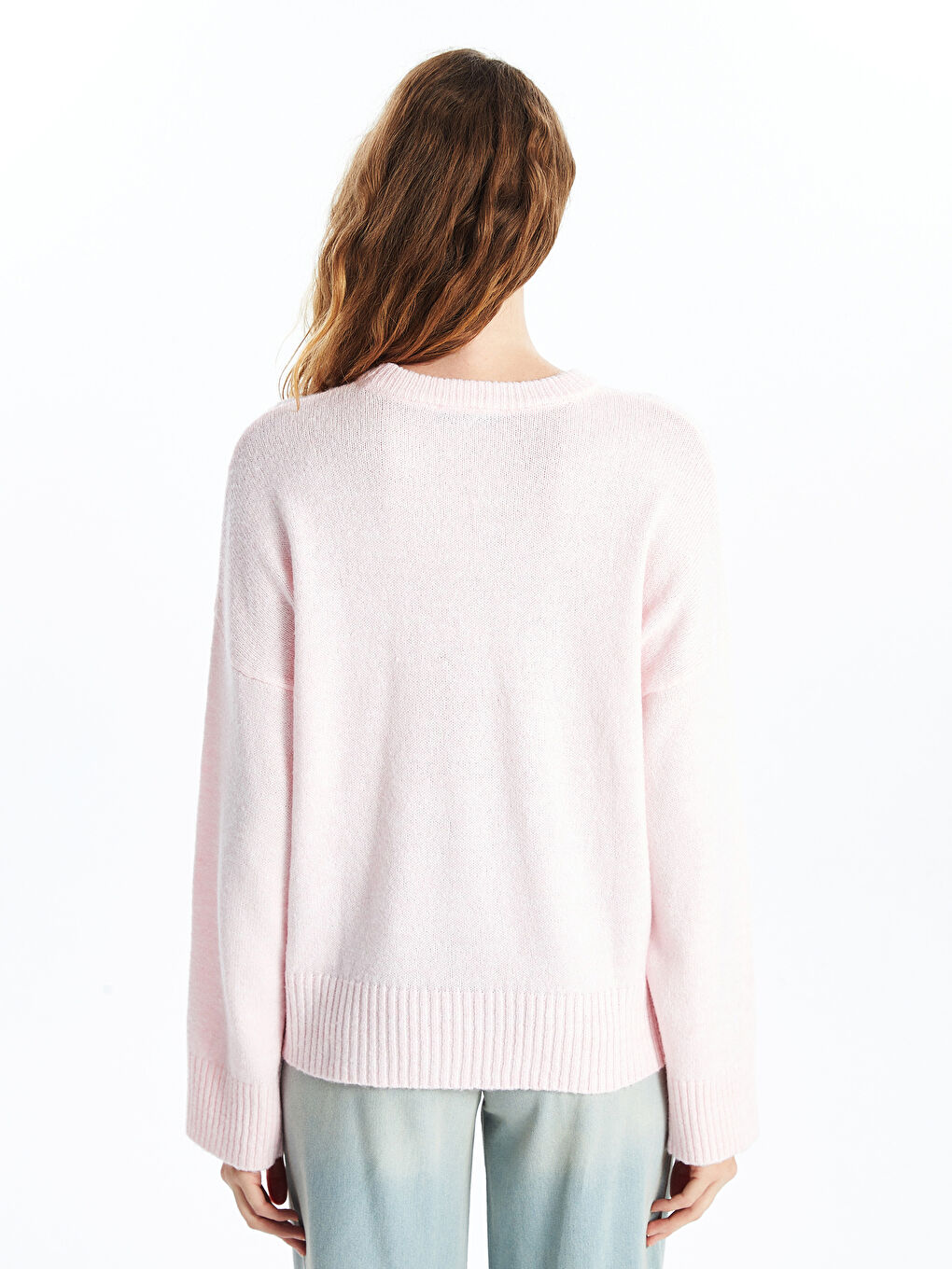 Crew Neck Women's Knitwear Sweater-3