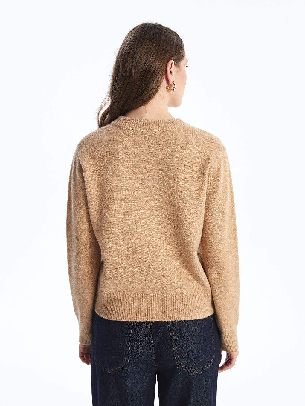 LCWAIKIKI Classic Crew Neck Women's Knitwear Cardigan -W4GV35Z8-CXS